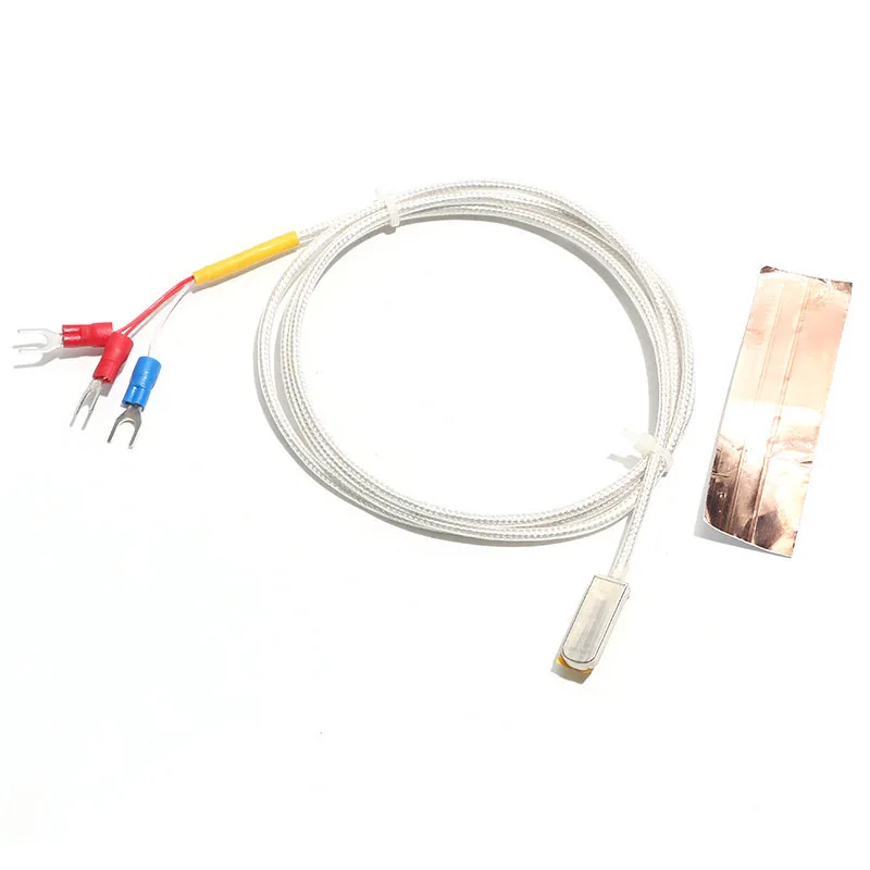 1 قطعة نوع K/PT100 لصق نوع قياس السطح التصحيح استشعار درجة الحرارة SUS304 التحقيق مقاومة للماء مع شريط احباط النحاس