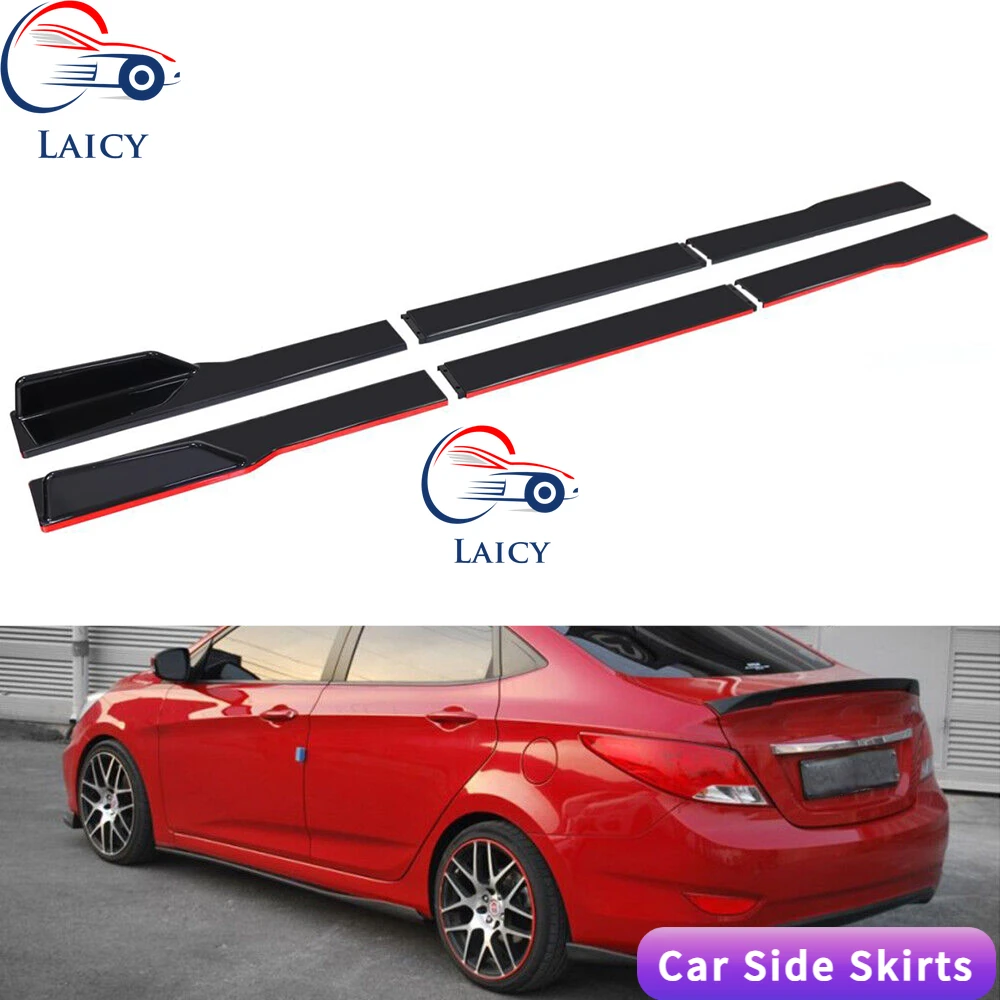 

LAICY For Hyundai Accent 78.7" Side Skirt Splitter Spoiler Lip Rocker Panel Extensions Body Kit Car Bumpers Accessories