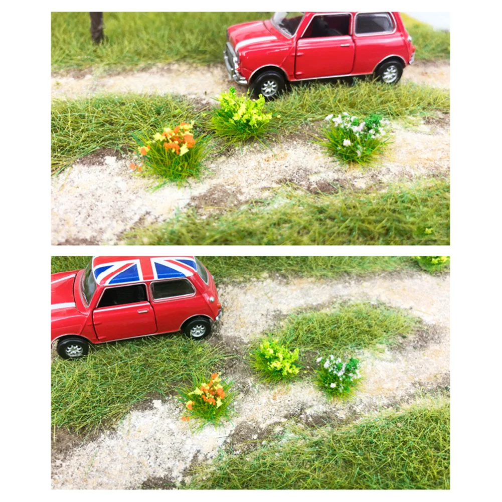 Mutlicolor Simulation Grass Nest Model Sand Scene DIY Material Realistic Grass Tuft Miniature Grass Bushes Self-Adhesive Plant