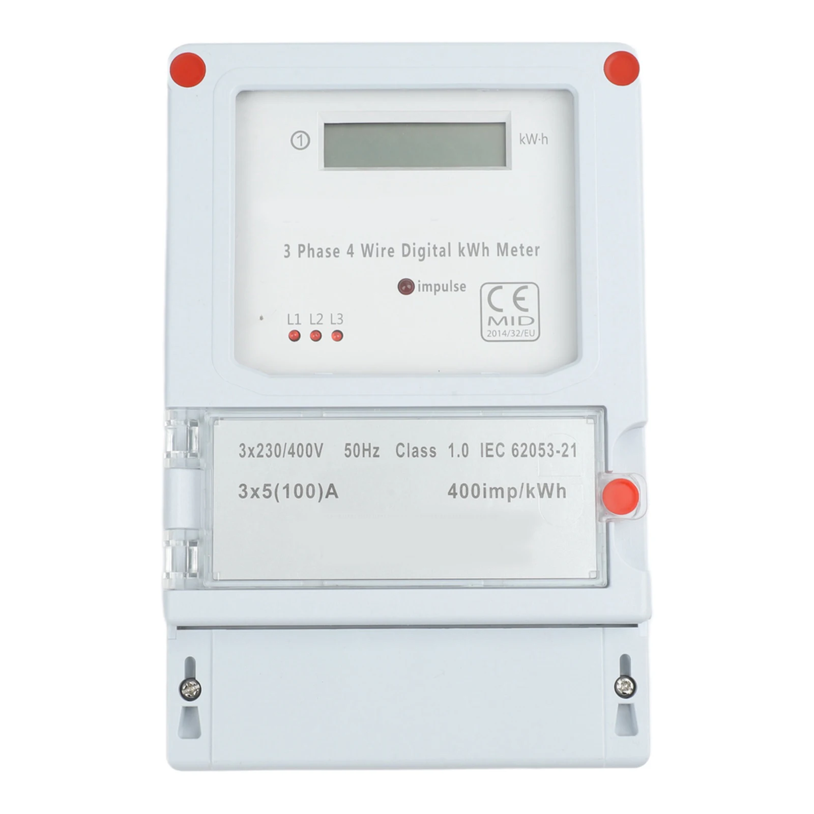 Home Energy Monitoring Three Phase Meter Residential Energy Consumption Meter Current Meter Digital KWh Meter 100A Capacity