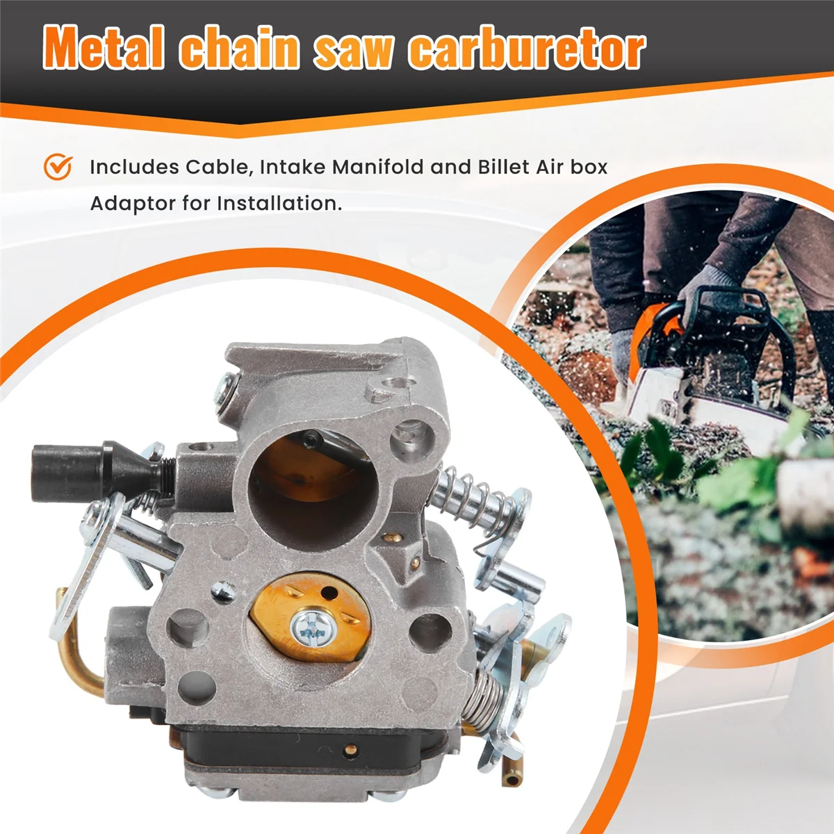 

#47Y Automotive Parts & Accessories,Chainsaw Carburetor 574719402 545072601,silver