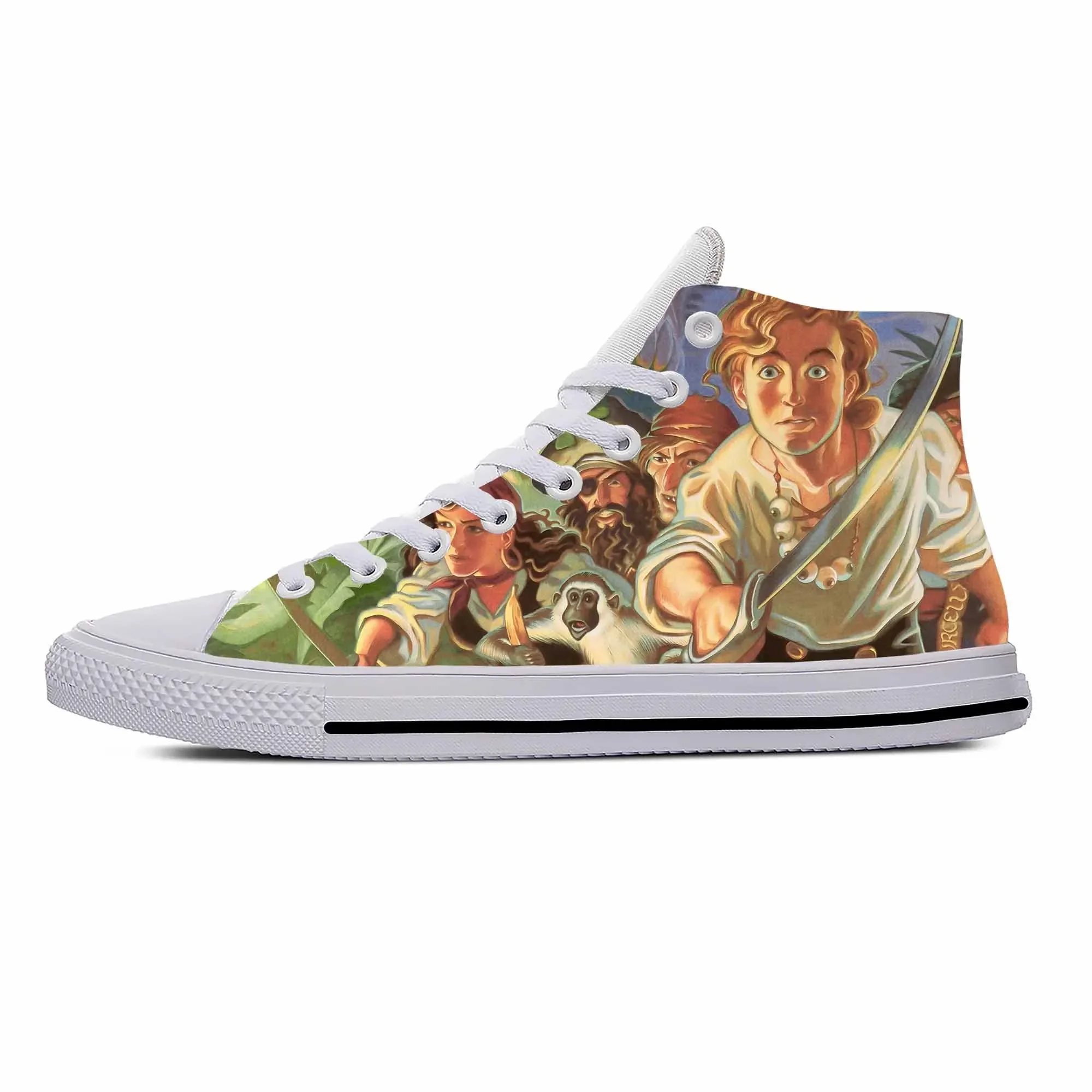 

Hot Anime Cartoon Manga Game Secret of Monkey Island High Top Lightweight Casual Shoes Breathable Men Women Sneakers Board Shoes