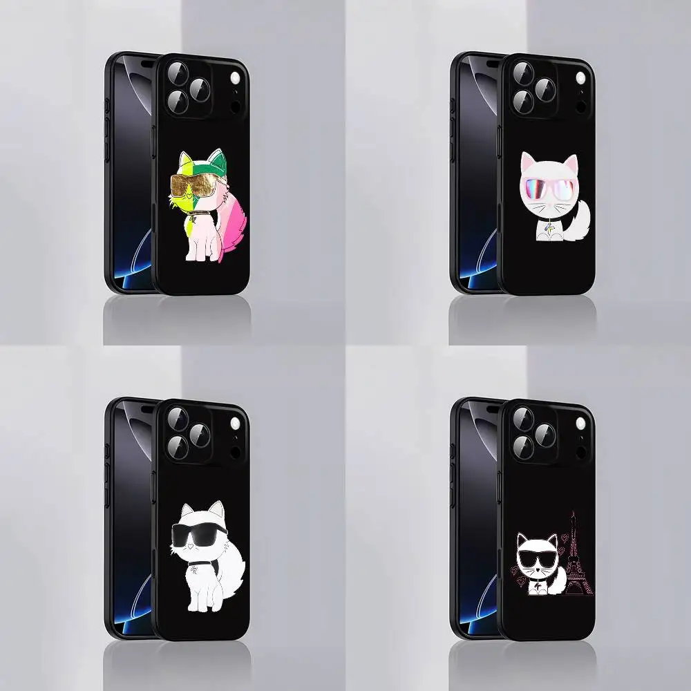 

Cool Sunglasses Kitten Cat Phone Case For iPhone 17,16,15,14,13,12,Pro,Max,Plus,E,SE4,Air,Mini Black Soft Cover