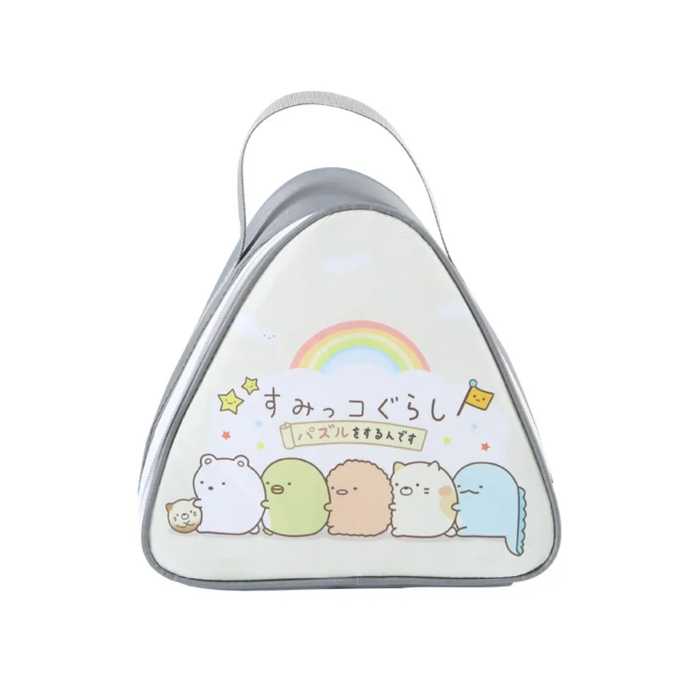 

Aluminum Foil Triangular Insulation Bag Thickened Zipper Breakfast Thermal Bag Oil-proof Japanese Rice Ball Lunch Box Bags