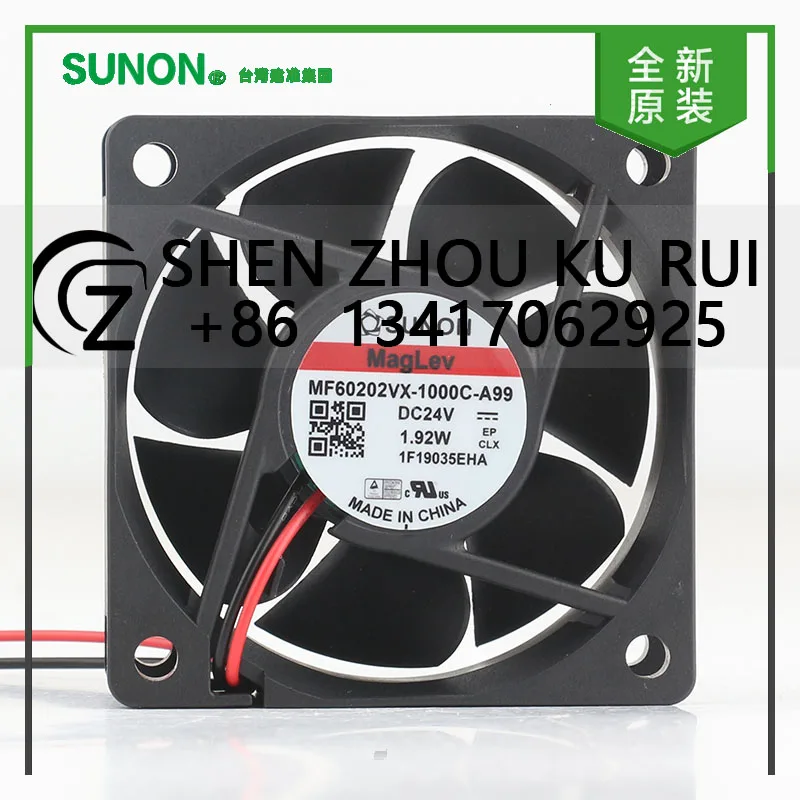 

Original Sunon 5V 12V 48V DC 24V 1.92W AC EC 6020 60X60X20MM 6CM maglev high air volume inverter MF60202VX-1000C-A99 cooling fan