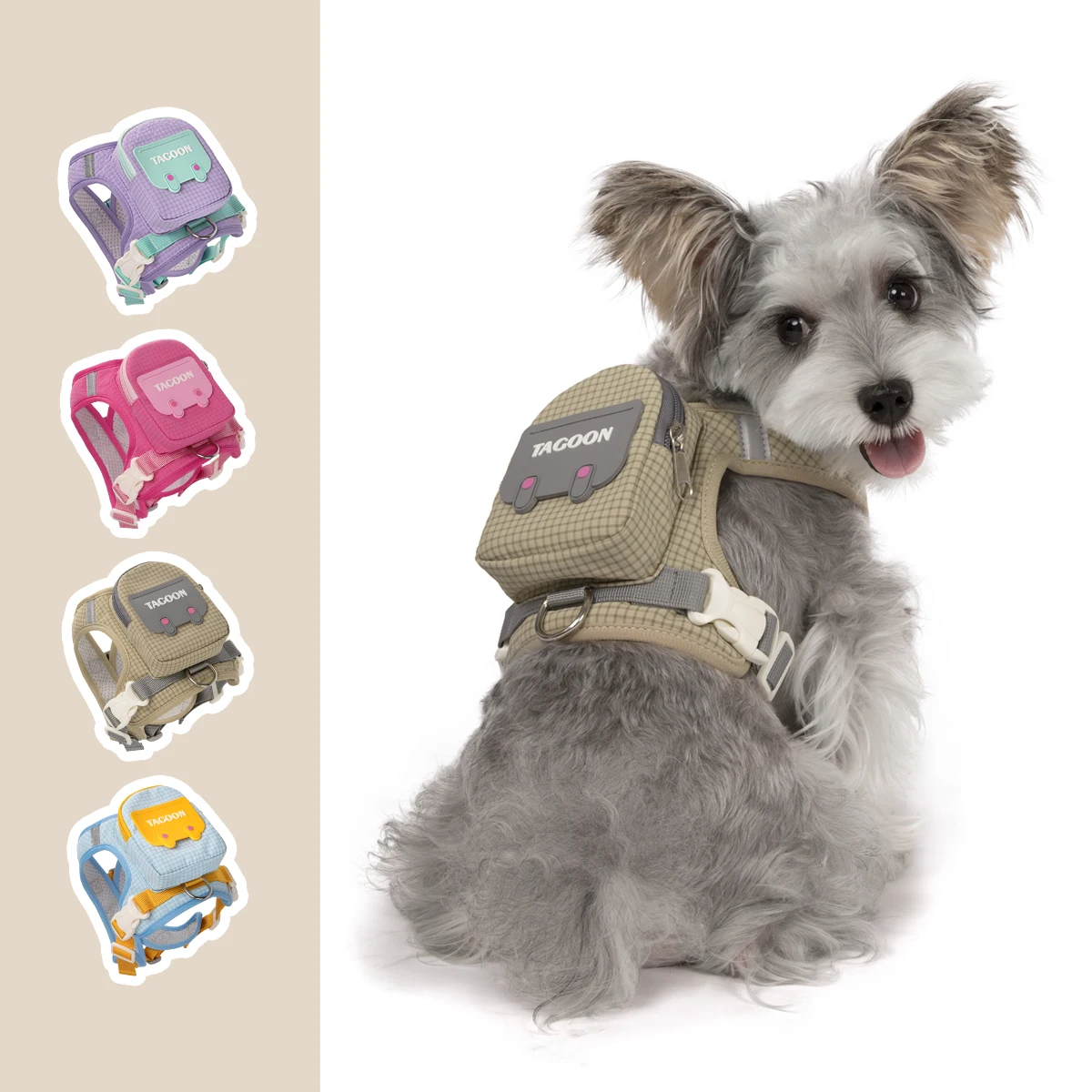 Hundegeschirre und Leinen mit weichem Design, ausbruchsicherem, atmungsaktivem Futter, geeignet für Kätzchen, kleine und mittelgroße Hunde. Hundegeschirr. – Detail 7