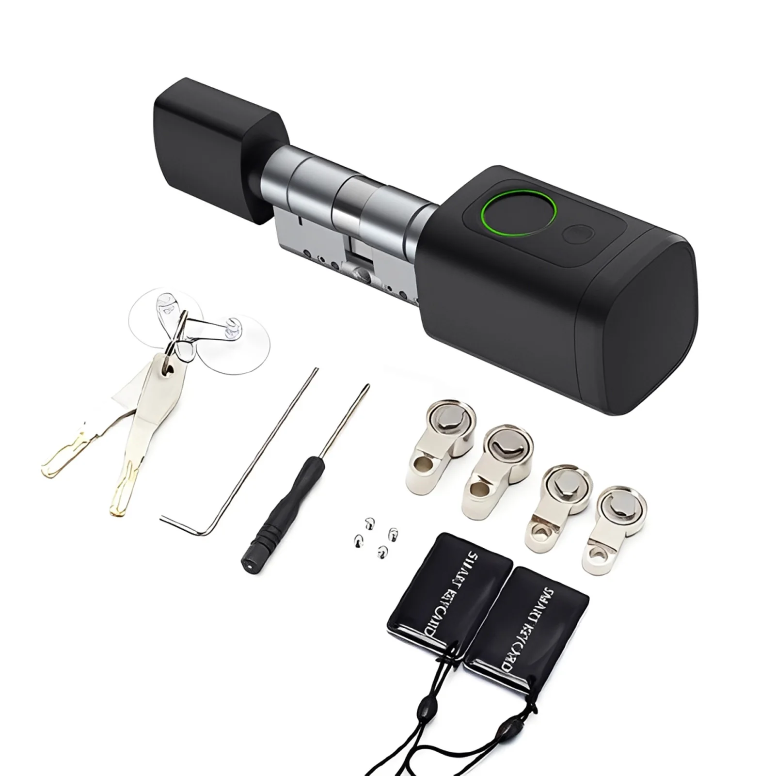 

Легкая модернизация безопасности Цилиндр замка с отпечатками пальцев, совместимый со всеми дверцами. Легко устанавливается. Обновление домашней безопасности.