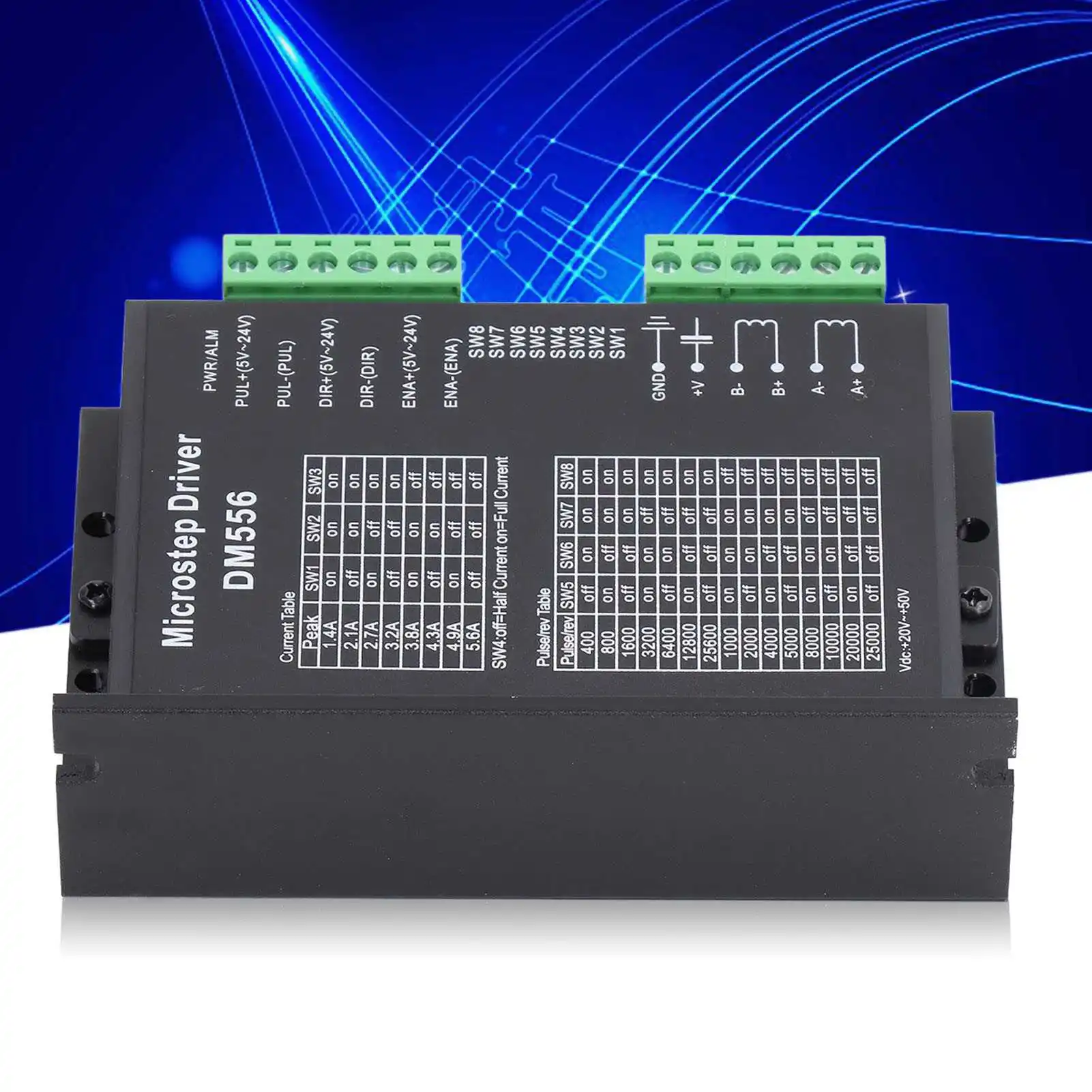 2상 스테퍼 모터 드라이버 마이크로스텝 드라이버 디지털 57 86 NEMA23 NEMA34 스테퍼 모터 컨트롤러 2상 5.6A DM556