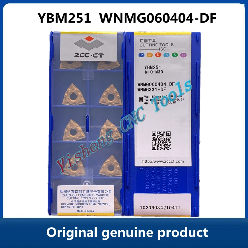 ZCC CT WNMG060404-DF WNMG060408-DF YBC251 YBM251 YBD052 Pisau CNC Melingkar Luar Berbentuk Persik Asli