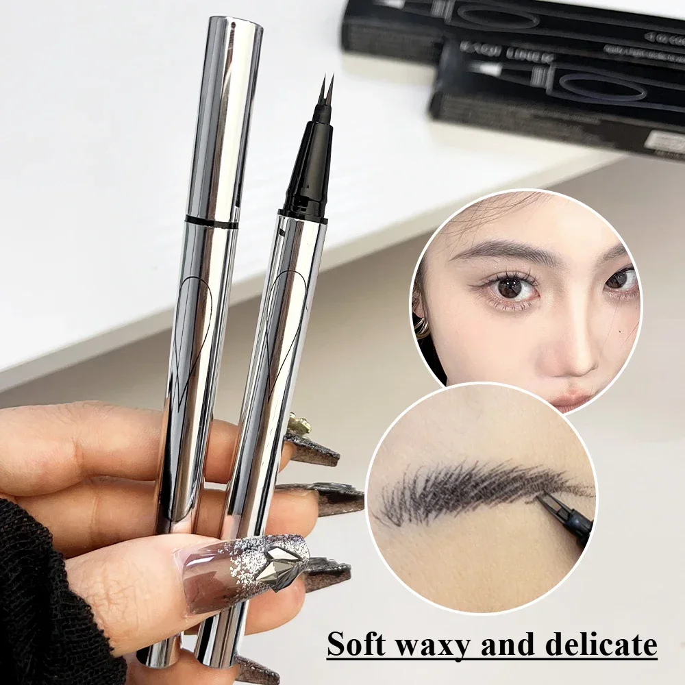 

New two-fork eyebrow pencil waterproof, non-smudging, long-lasting natural one multi-purpose flat water eyebrow pencil