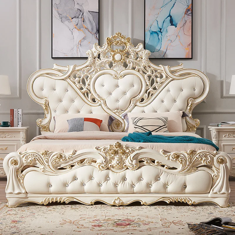 

Customized European bed double bed master bedroom European master bedroom queen princess