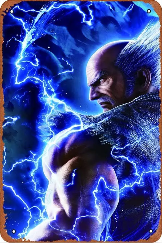 Tekken 7: Fated Retribution Poster Retro Metal Tin Sign Vintage Sign For Home Coffee Bars Pubs Shop Wall Trippy Decor 8x12  sign