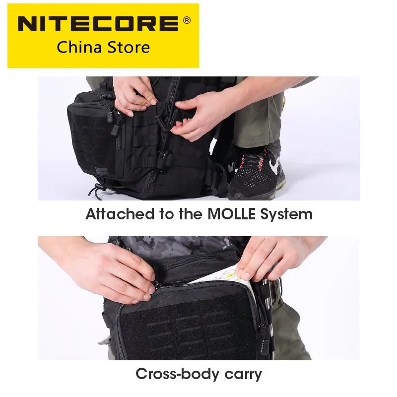 NITECORE NUP30 Sling Bag Tactical Crossbody   600D Nylon Commute Pack  Multi-Purpose Utility Pouch Molle System for Men Women