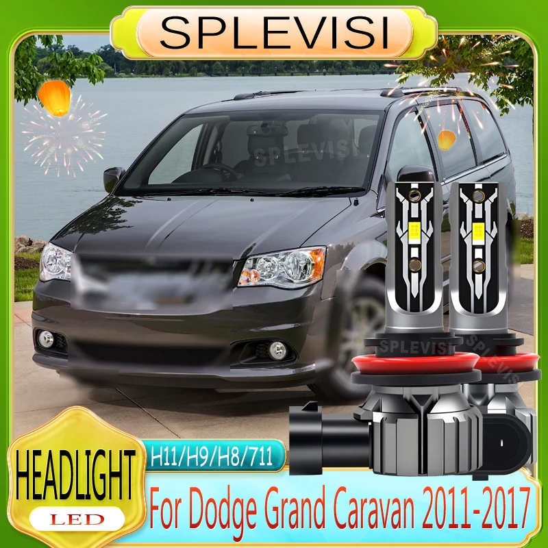 

LED Headlight Low Beam Bulbs Easy Fit Confident Driving After Dark For Dodge Grand Caravan 2011 2012 2013 2014 2015 2016 2017
