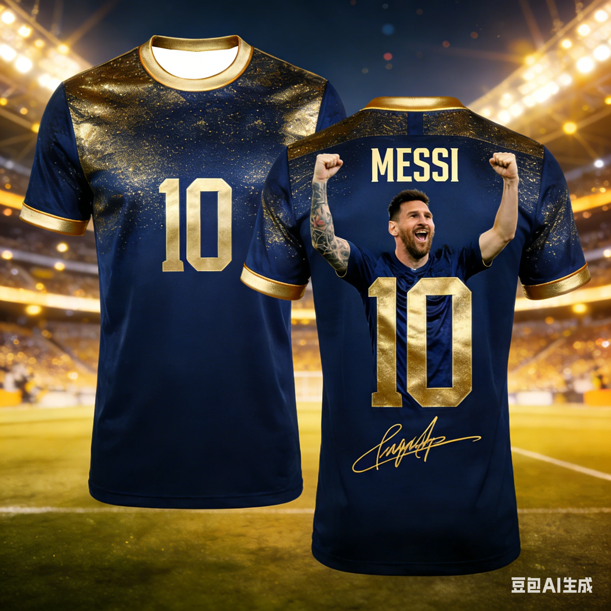 2026 Summer Fashion New AI Messi No.10 Celebrates 3D Fitness Training Competition Speed Drying Sports Wear Parent Child T-shirt