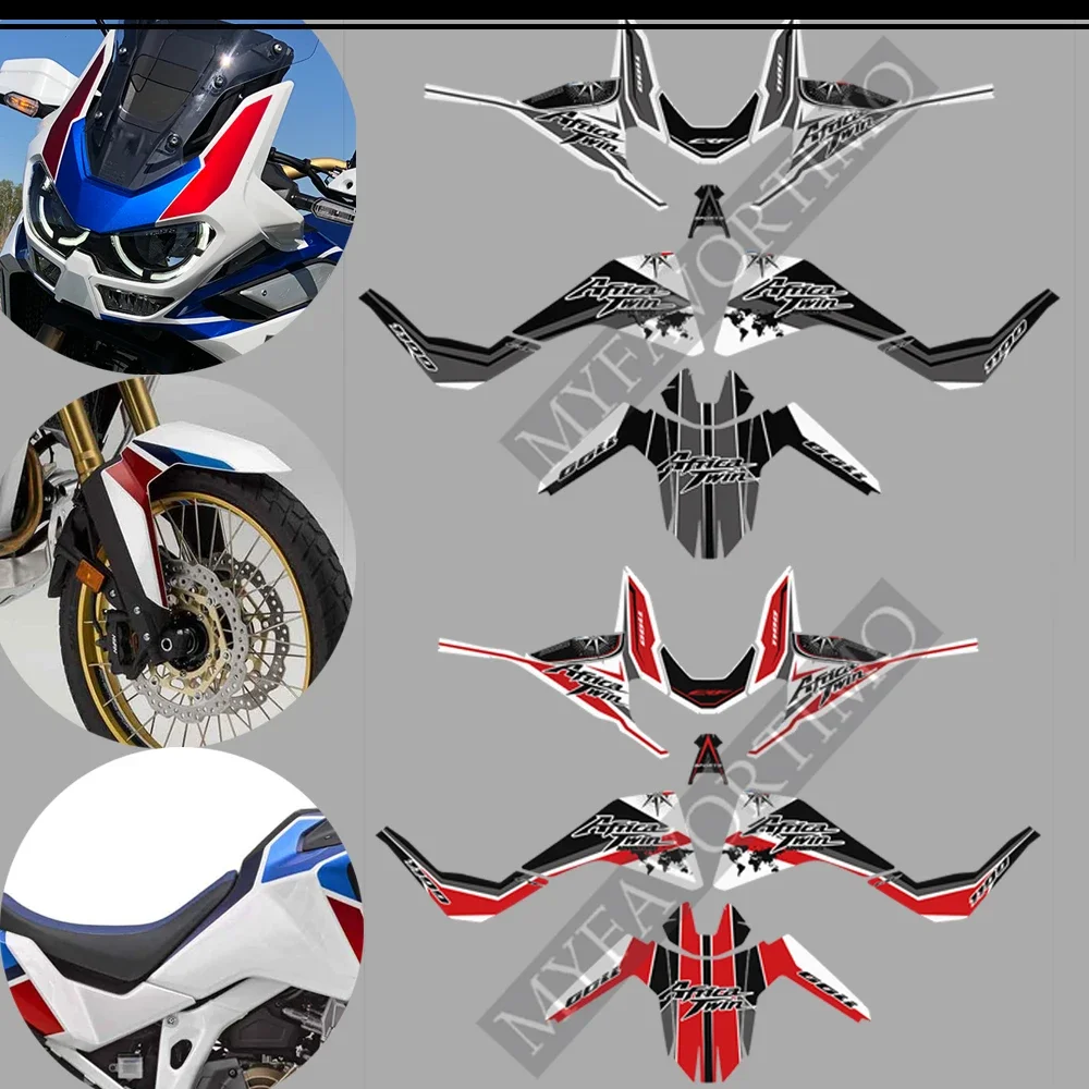 

For Honda CRF1100 CRF 1100 L L1 L2 Africa Twin Adventure ADV windshield Set Body Stickers Decal Tank Pad Protector 2019-2021