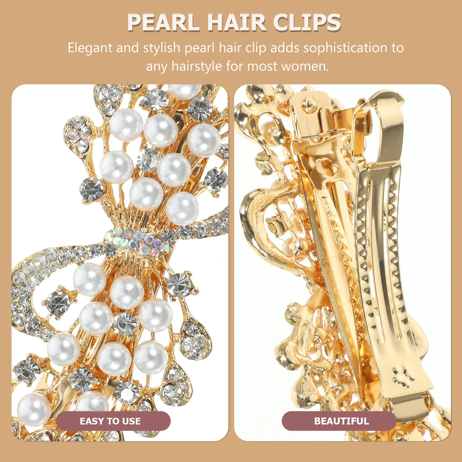 

Большая заколка для волос с жемчугом, винтажная заколка-автомат для женщин, для свадьбы, вечеринки, выпускного, инструмент для укладки волос, аксессуары для волос