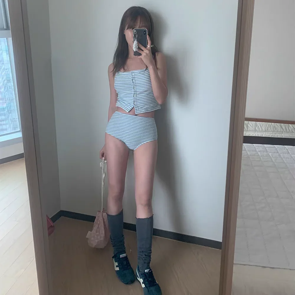 2024 ใหม่ผู้หญิงบิกินี่สูงเอว Retro ลายชุดว่ายน้ํา PURE Desire Beach Vaion Sensual แยก Beachwear