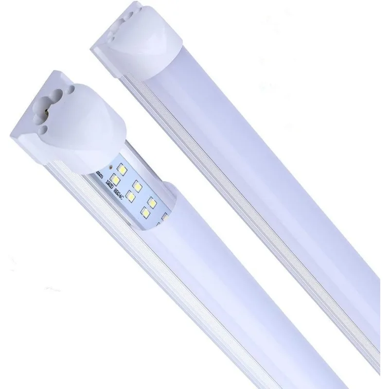 

Встроенные светодиодные трубчатые фонари, 8 футов, двусторонние, 170 градусов, 72 Вт, 72000 лм, AC85-277 В, матовая крышка SMD2835, холодный белый, 6000 К