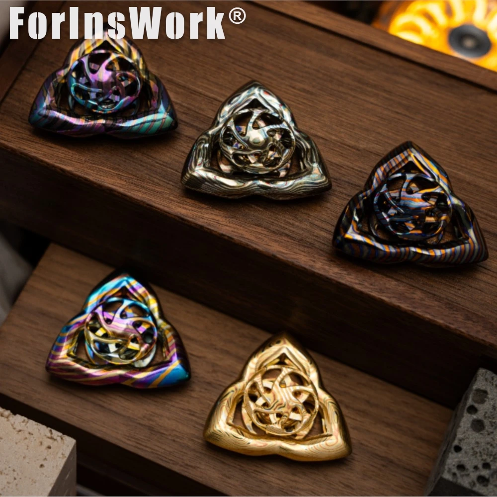 BRIGHT BLOOD EDC Mirage Air Mokume/Zircuti Color Random Fidget Spinner Metal Antistress Toy