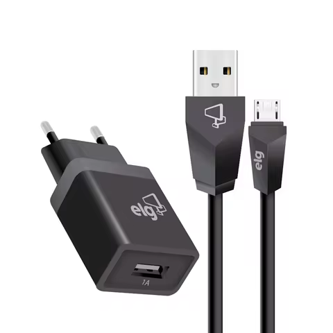 Carregador de Parede Elg com Cabo Micro Usb - KT510WC