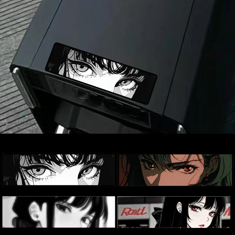 

Waterproof DIY Motorbike Side Panels Fuel Tank Fairing Vinyl Decals Anime Decoration JDM Peeking Eyes Motorcycle Stickers