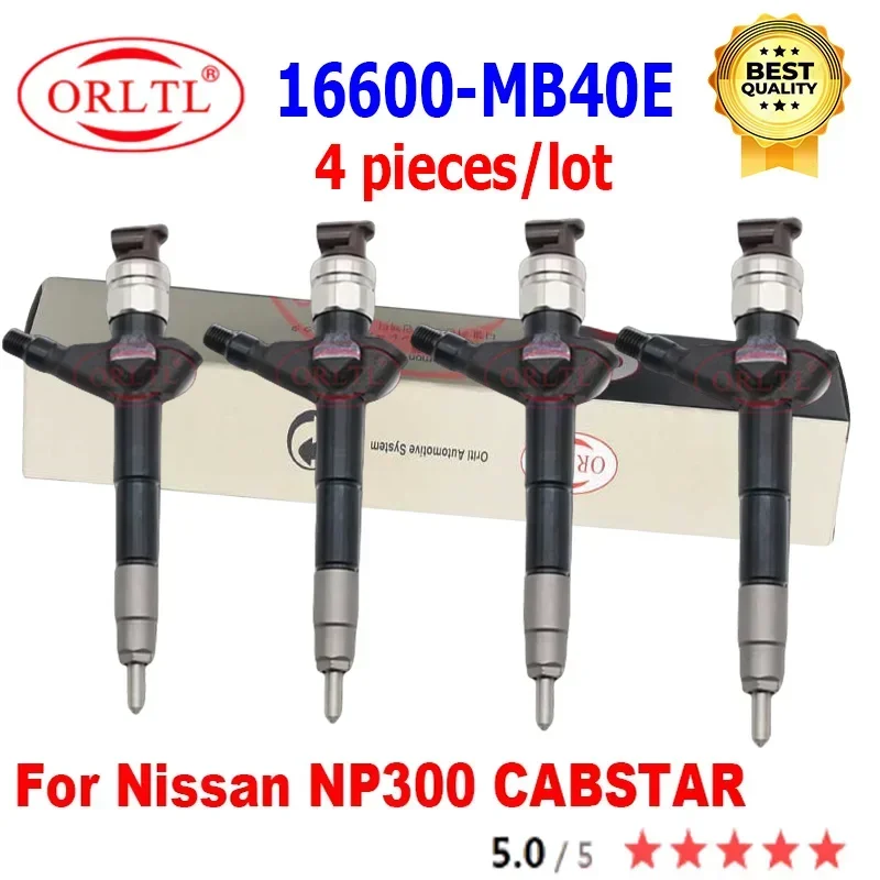4 Inyectores Diésel Common Rail 16600-MB40E 095000-6240 16600MB40E para Nissan NP300 CABSTAR 16600 MB40E ORLTL