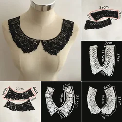 Wholesale sales 1-10 pieces Black and white hollowed out Shredded milk decoration paired with collar DIY sewing lace accessories