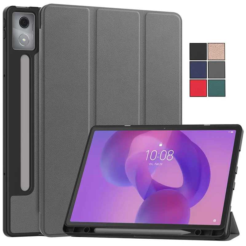 

Чехол для Lenovo Idea Tab Pro с держателем для карандашей из искусственной кожи, мягкая задняя крышка из ТПУ для Lenovo Idea Tab Pro Xiaoxin Pad Pro 12,7 2025