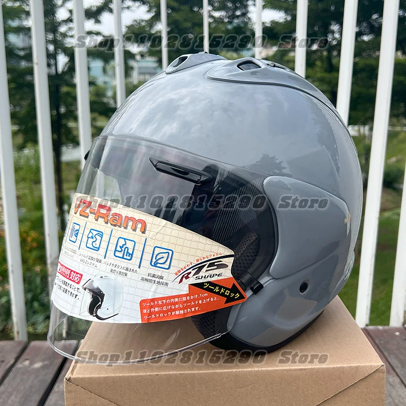 

VZ-RAM Bright Gray Half Helmet Unisex Motorcycle Off-Road SZ-R VAS Helmet Downhill Racing Mountain Cross Casco Capacete