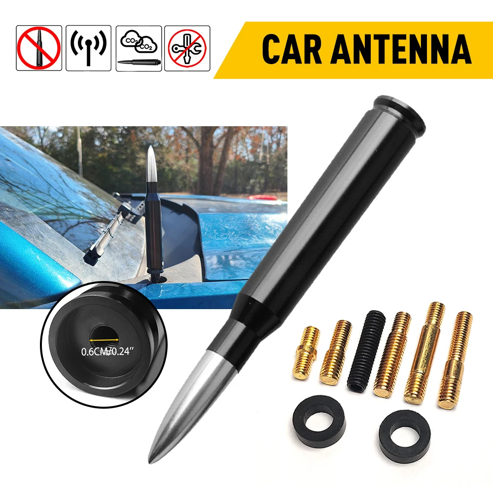 14CM Length Strong Radio Roof Mount FM AM DAB Black Car Roof Antenna Auto Universal with Screws Car Antenna Mini Short Vehicle