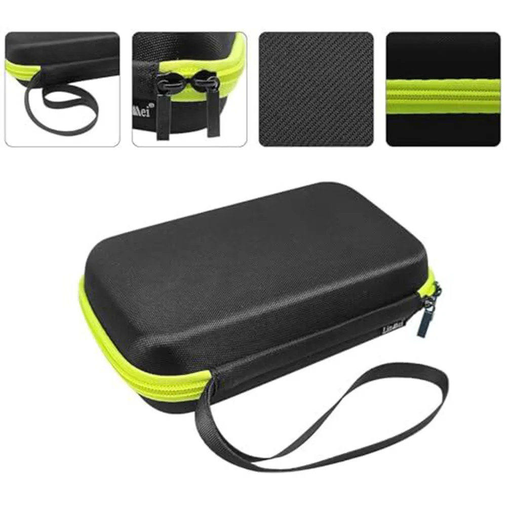 Double Zipper Portable Hard Case Compatible With Body Trimmer Shock Resistant EVA Shaver Storage RB301 With Waterproof Material