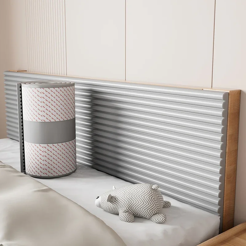 Self-Adhesive Tatami Anti-Collision Soft Wall Panel, Sponge Anti-Bump Wall Sticker for Kids Bedroom Bedside Headboard