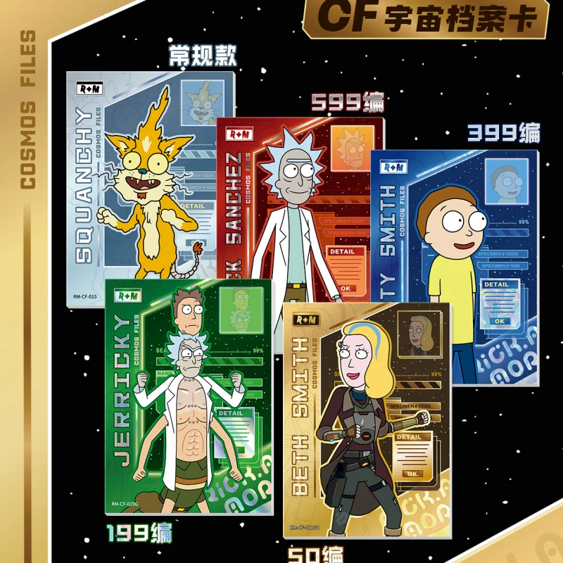 KAYOU Auténtico Nuevo Set de Cartas Coleccionables de Rick y Morty: Universo Infinito - Bolsa Estrellada, Mercancía de Anime, Regalo