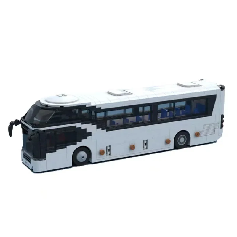 MOC-74640 City Transport Bus Assembly Stitching Building Blocks Model MOC Creative Building Blocks Toys Kids Birthday Toys Gifts