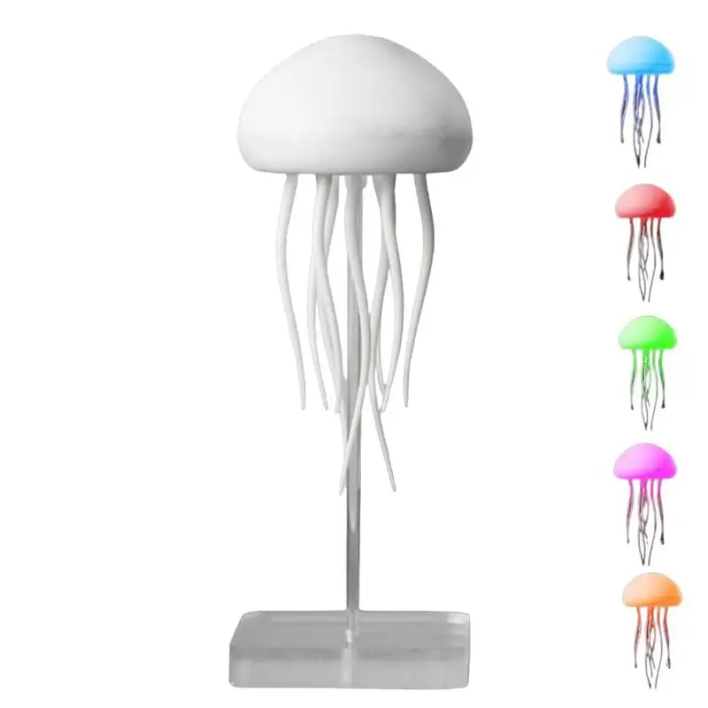 Jellyfish Light Atmosphere Night Lights Type-C Charging Bedside Lamp Flexible Tentacles for Holiday Children Christmas Gifts