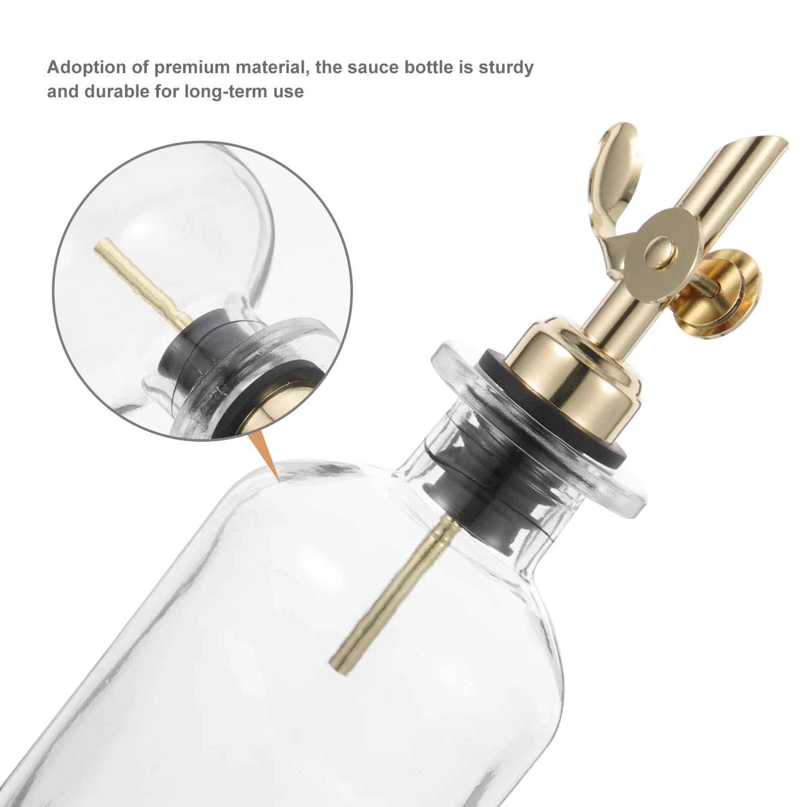 

2Pcs Automatic Open Close Oil Bottle Glass Dispenser Easy Clean Lid for Kitchen Glass Oil Bottle