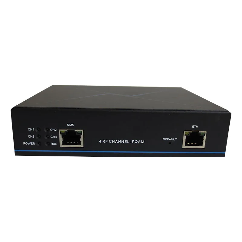 Modulateur de tête de télévision numérique, multi-canaux, portable, IP vers 4 RF, dvb-c, edge qam, dvb-t