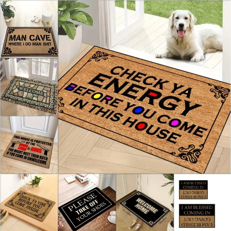 

Коврик для пола из диатомовой грязи, входная дверь, добро пожаловать, пыль, падающий ковер, интересная печать текста, гостиная, ванная комната, спальня, ошибка