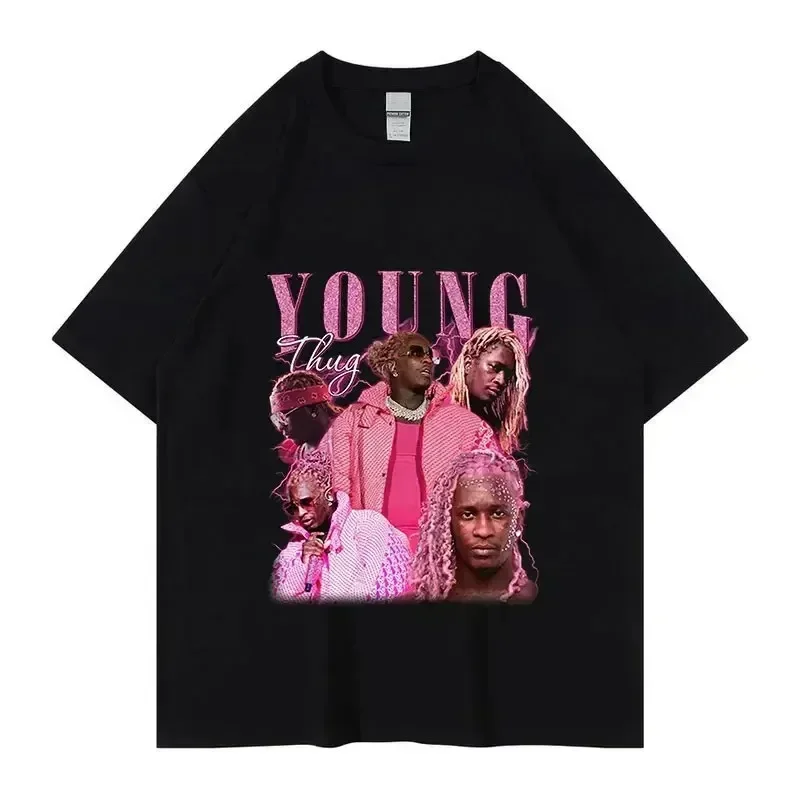 مغني الراب الشباب البلطجة الوحل الجرافيك تي شيرت الرجال النساء الهيب هوب موضة تي شيرتات قصيرة الاكمام الصيف عادية القطن المتضخم تي شيرت #4