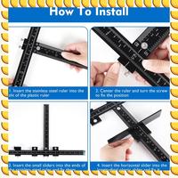 BAAU Aluminum Cabinet Hardware Jig,Punch Locator Drill Guide,Wood Drilling Dowelling Guide For Installation Of Handles Knobs Dur