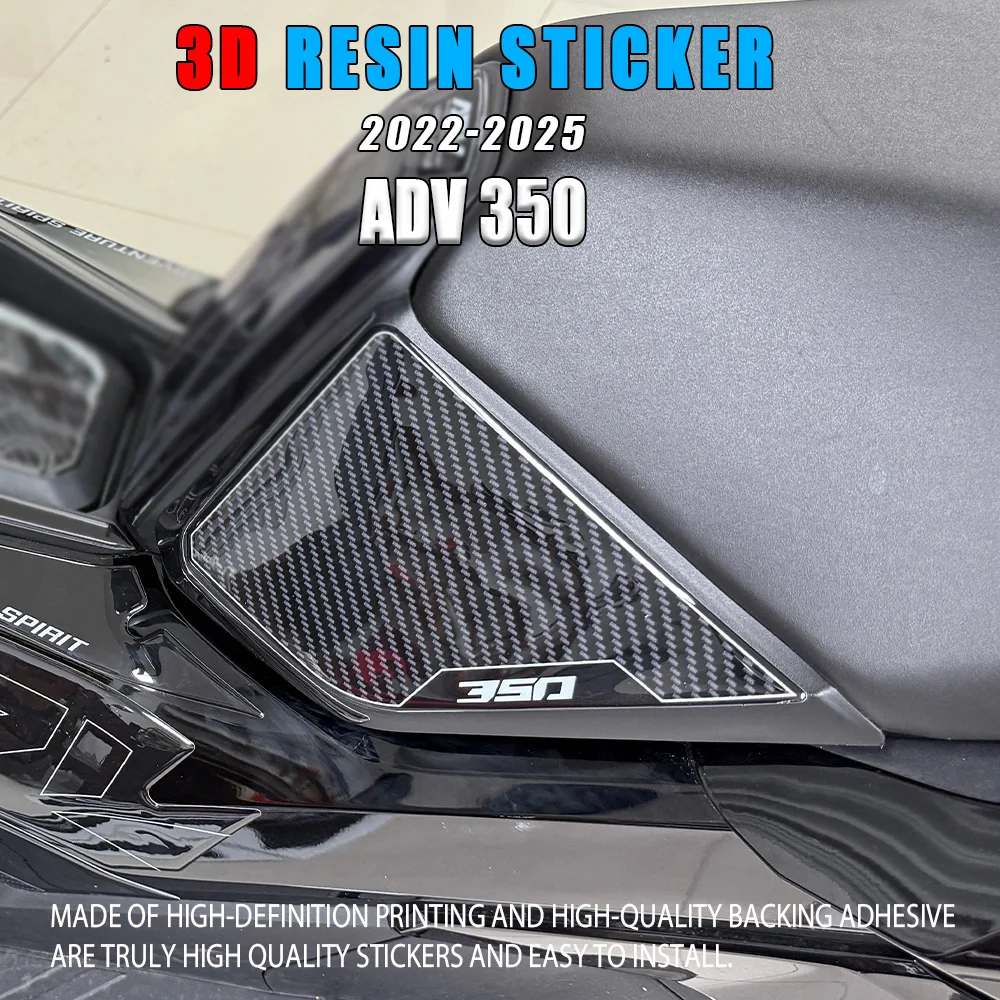 Motorcycle seat side protection waterproof and scratch-resistant 3Dstickers for ADV 350 2022-2025 ADV350 accessories stud decals