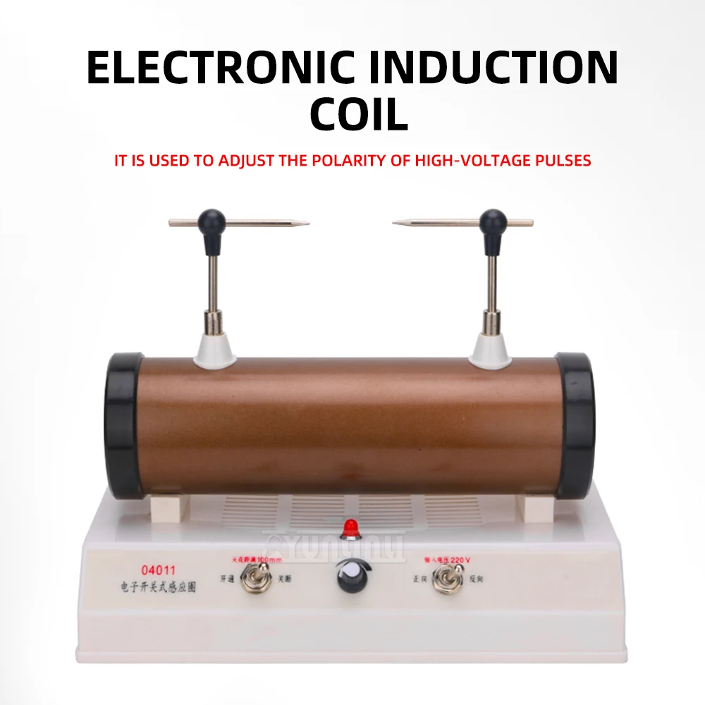 Electronic Induction Coil High-Voltage Tip Discharge Spark Cathode Ray Tube Switch Type Electrostatic Physics Teaching Equipment