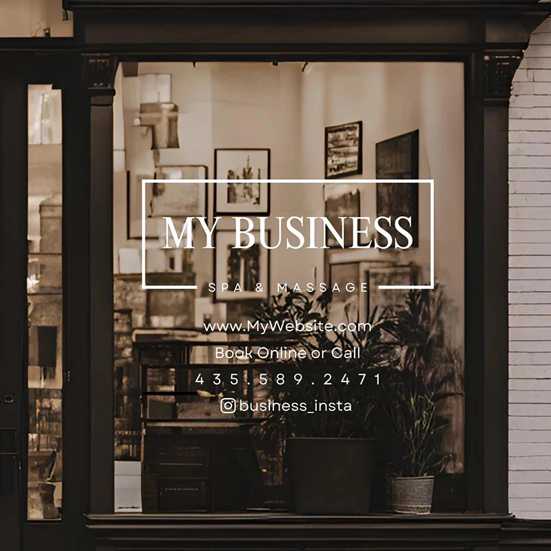 Customizable Vinyl Decal | Your Business Name or Logo - Storefront Sticker - Company Window Personalized - Custom Shop E623