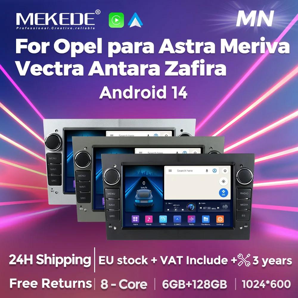 MEKEDE Zollfreier Transport 8-Kern 4G LTE 7851IC 2DIN 7" Android Autoradio für Opel Astra H G J Zafira B Corsa C D Antara Vectra Vivaro CarPlay Auto-Stereoanlage Intelligente Systeme unterstützen