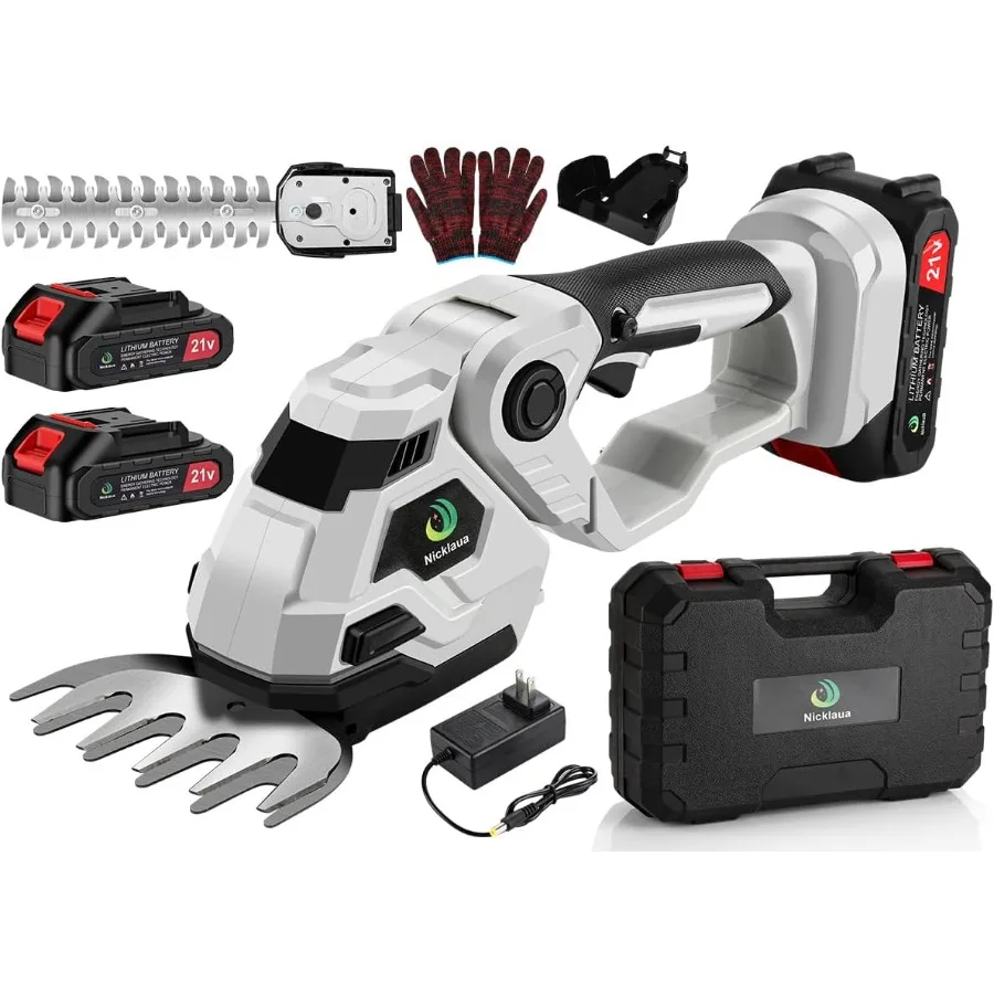 ماكينة تشذيب التحوط اللاسلكية 2 في 1 ماكينة قص الحافة اللاسلكية مع شفرة مزدوجة الحركة لقص التحوط مع 2 قطعة R