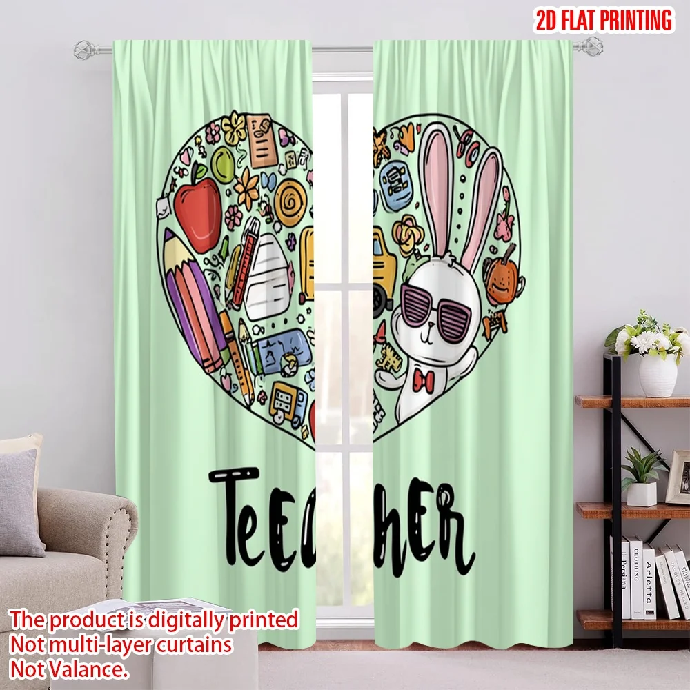 

2pcs,2D plane printing Minimalist Curtains On Transfers for Back Polyester Fabric (without rod) Home Decor Ldeal for Living Room