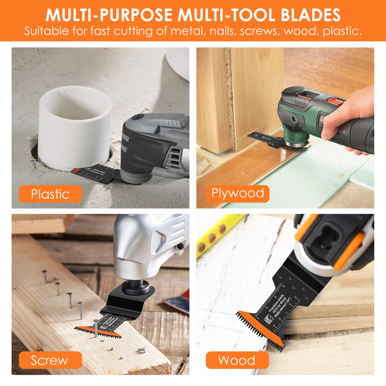 12 ชิ้น Arc Edge Oscillating Saw ใบมีดญี่ปุ่นฟันหลายเครื่องมือใบมีด Bi - Metal Oscillating ใบมีดสําหรับตัดไม้โลหะ