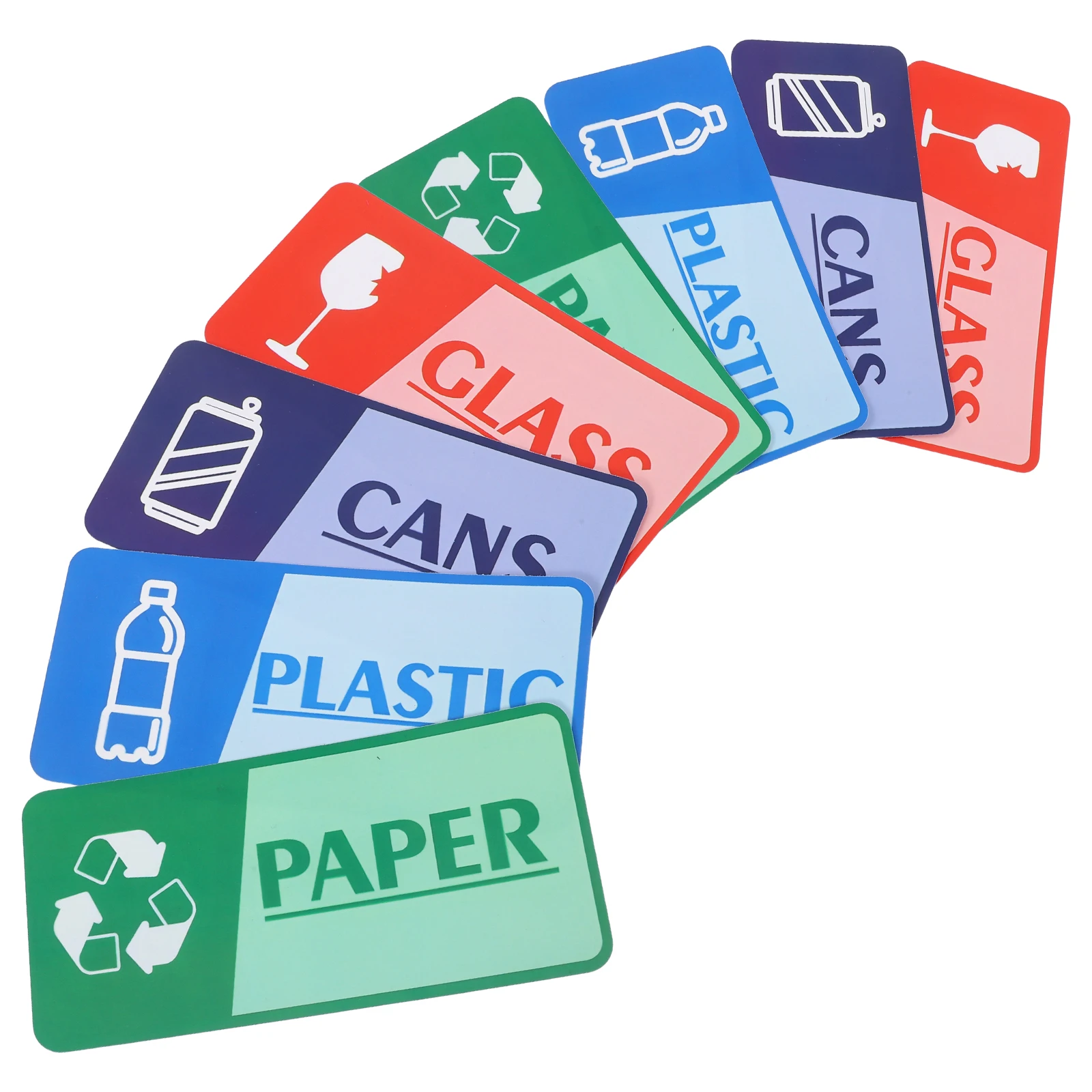 8 أوراق ذاتية اللصق القمامة إعادة تدوير ملصق لصندوق النفايات ملصقات للتسمية القابلة للإزالة جمع القمامة علامة فرز علب الورق