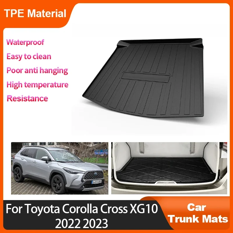 

For Toyota Corolla Cross XG10 2022 2023 TPE Material Trunk Mat Rear Cargo Liner Waterproof Protector Storage Pad Auto Anti-slip